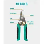 Casa si Gradina - Constructii - Scule de mana si unelte - Clesti si patenti - Cleste sertizat /dezizolat 190mm multifunctionala 6in1 CP-406S Pro`sKit - Infinity.ro