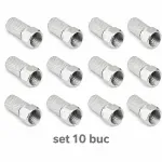 TV, Audio-Video si Foto - Accesorii TV si audio - Set 10 mufe F 7.2mm tata cu garnitura WTY0501-10 - Infinity.ro