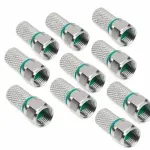 TV, Audio-Video si Foto - Accesorii TV si audio - Accesorii TV - Set 10 mufe F RG6U 7mm Profesionale din cupru HQ dublu izolate inel verde WTY0623-10 - Infinity.ro