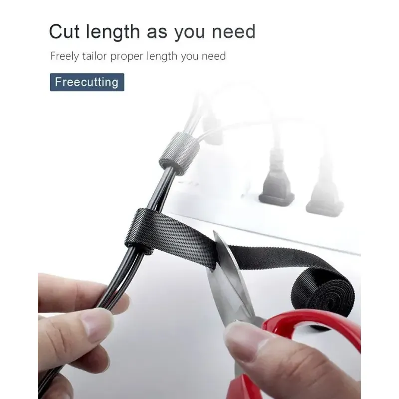 PC, gaming si accesorii - Retelistica - Cabluri si accesorii - Organizator de cabluri Banda Velcro Well 3m x 1.5cm negru ORG-CABLE-T0103BK-WL - Infinity.ro