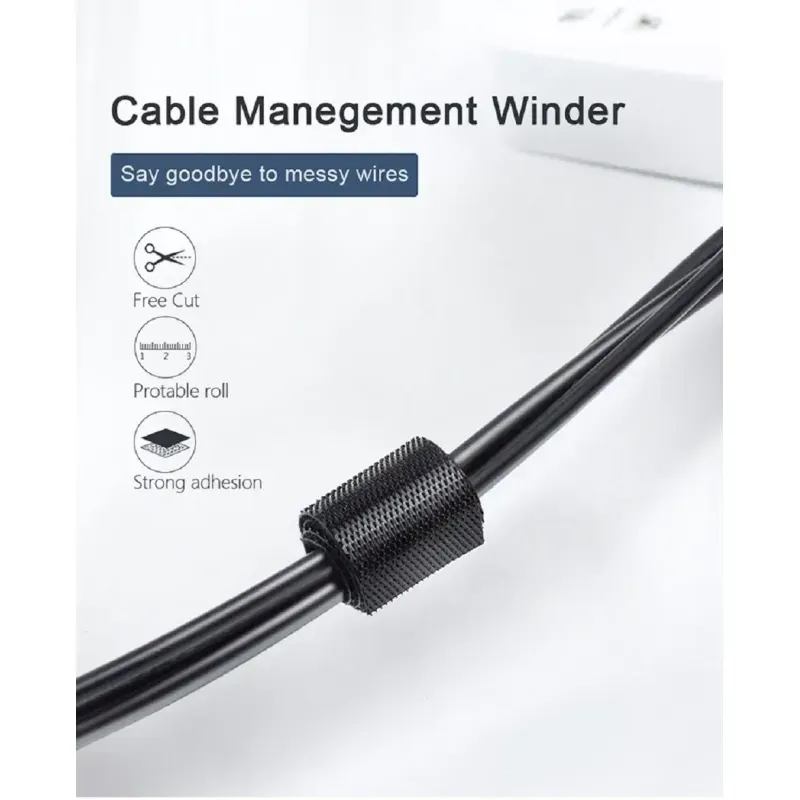 PC, gaming si accesorii - Retelistica - Cabluri si accesorii - Organizator de cabluri Banda Velcro Well 3m x 1.5cm negru ORG-CABLE-T0103BK-WL - Infinity.ro