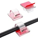 PC, gaming si accesorii - Retelistica - Cabluri si accesorii - Set 24buc organizatoare de cabluri Well autoadezive transparente ORG-CABLE-S0224TT-WL - Infinity.ro