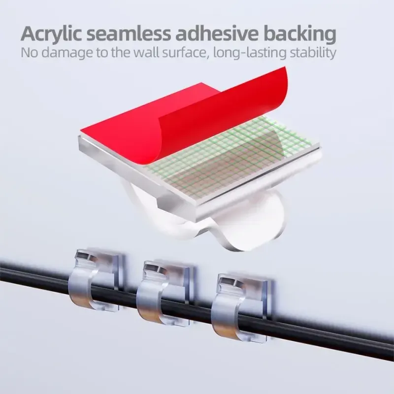 PC, gaming si accesorii - Retelistica - Cabluri si accesorii - Set 24buc organizatoare de cabluri Well autoadezive transparente ORG-CABLE-S0224TT-WL - Infinity.ro