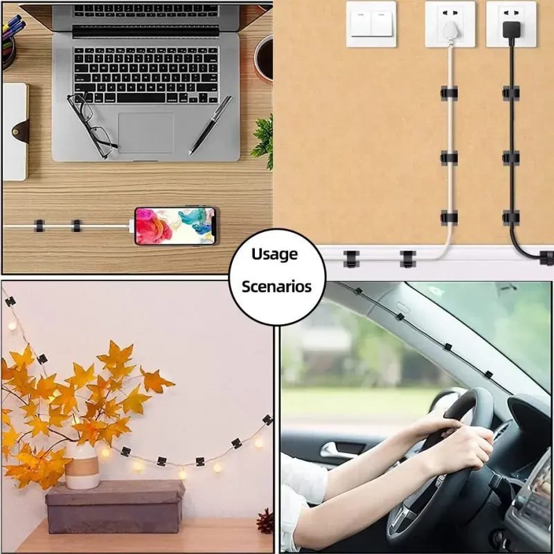 PC, gaming si accesorii - Retelistica - Cabluri si accesorii - Set 24buc organizatoare de cabluri Well autoadezive transparente ORG-CABLE-S0224TT-WL - Infinity.ro