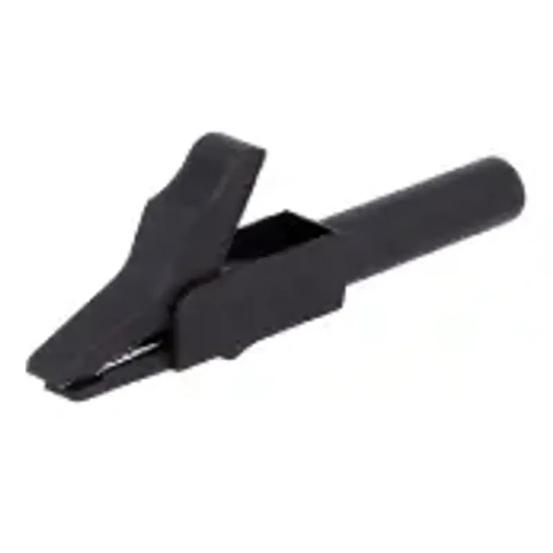 PC, gaming si accesorii - Retelistica - Cabluri si accesorii - Clip crocodil izolat lungime 55mm pentru fixare mufa banana 4mm negru GBC 18.7537.12 - Infinity.ro