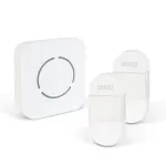 Casa si Gradina - Electrice - Accesorii electrice - Sonerii electrice - Sonerie fara fir Kinetic fara baterii 2 butoane IP44 exterior alb delight 55332WH-2 - Infinity.ro