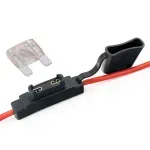 Auto si Moto - Electrice auto - Sigurante si accesorii - Suport siguranta auto MAXI 30x34mm etans cu cablu 30cm cupru 6mm max 40A 1buc Carguard USC010 - Infinity.ro