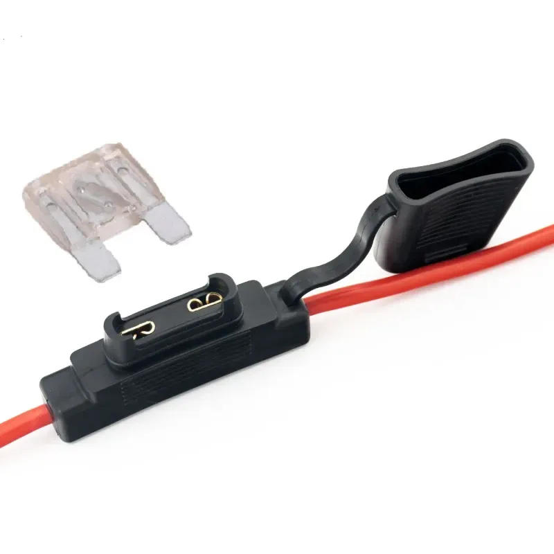 Auto si Moto - Electrice auto - Sigurante si accesorii - Suport siguranta auto MAXI 30x34mm etans cu cablu 30cm cupru 6mm max 40A 1buc Carguard USC010 - Infinity.ro