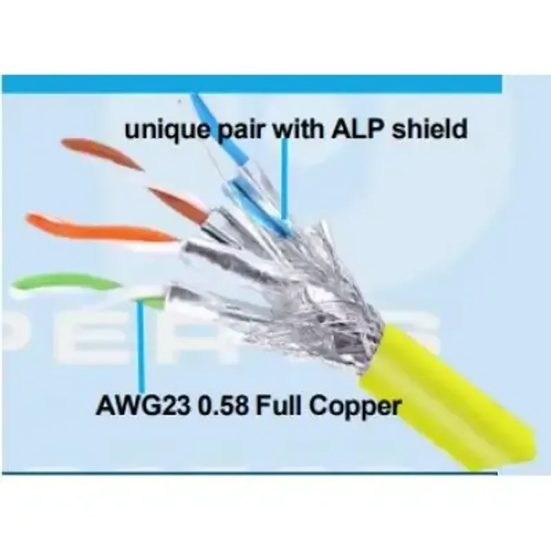 PC, gaming si accesorii - Retelistica - Cabluri si accesorii - Cablu Ted Wire Expert SFTP Cat7 cupru integral 0.58 23AWG LSZH FlukePass galben 10m TED006387-10 - Infinity.ro