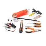 Auto si Moto - Reparatii si depanare - Compresoare auto - Compresor auto 12V Carguard COM002 Heavy-Duty dublu cilindru 50L/min 150PSI LED +kit reparatie anvelope - Infinity.ro