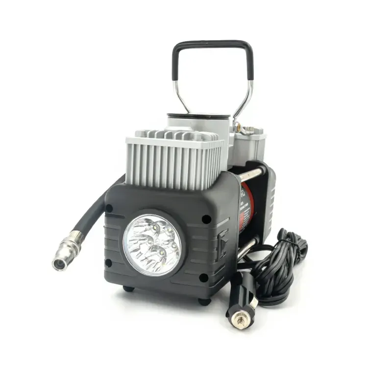 Auto si Moto - Reparatii si depanare - Compresoare auto - Compresor auto 12V Carguard COM002 Heavy-Duty dublu cilindru 50L/min 150PSI LED +kit reparatie anvelope - Infinity.ro