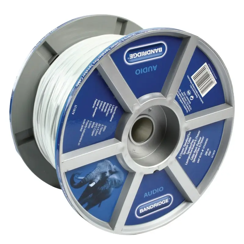 TV, Audio-Video si Foto - Accesorii TV si audio - Cabluri si adaptoare audio - Cablu difuzor 10m cupru OFC 2x0.75mm2 alb Bandridge LC1079-10 - Infinity.ro