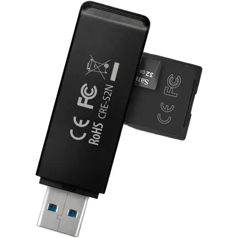 TV, Audio-Video si Foto - Aparate foto si accesorii - Accesorii foto si video - Card reader - Cititor carduri AXAGON CRE-S2N USB 3.2 tip-A slim la SD /microSD - Infinity.ro