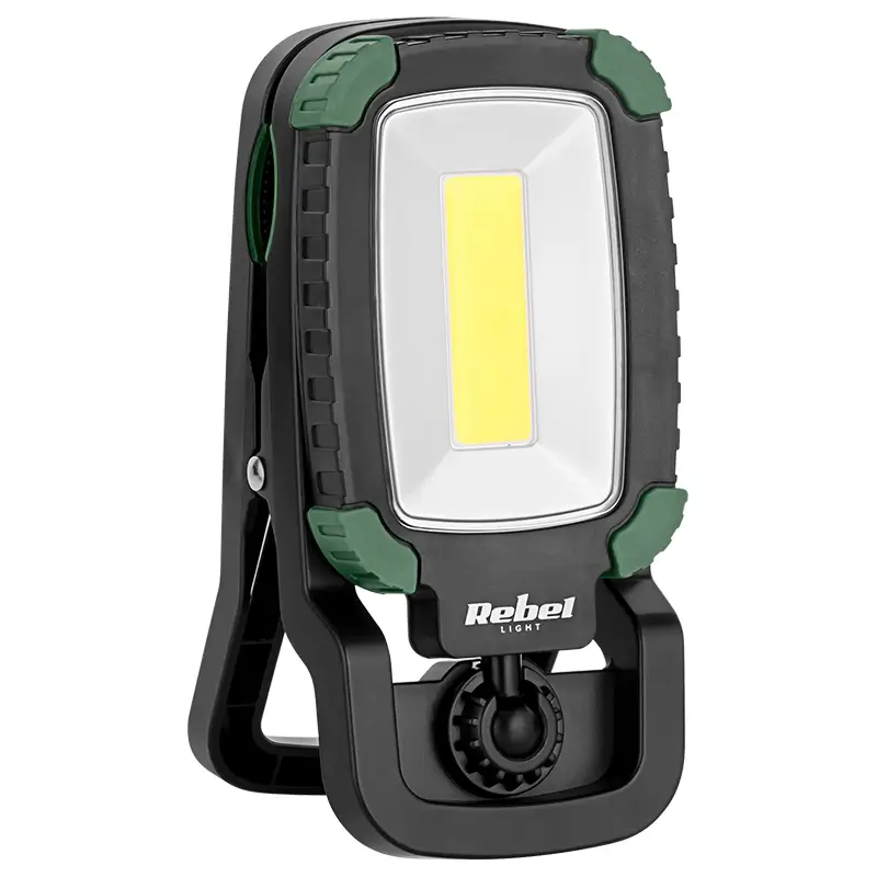 Casa si Gradina - Corpuri si surse de iluminat - Iluminat exterior - Lanterne - Lampa atelier LED COB 5W cu acumulator Li-Ion REBEL URZ3496 - Infinity.ro