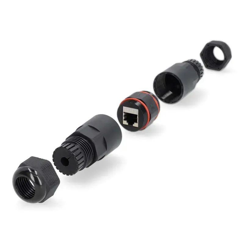 PC, gaming si accesorii - Retelistica - Cabluri si accesorii - Adaptor cuplaj de exterior Cat6 RJ45 mama-mama FTP Nedis CCGB89850BK - Infinity.ro
