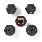 PC, gaming si accesorii - Retelistica - Cabluri si accesorii - Adaptor cuplaj de exterior Cat6 RJ45 mama-mama FTP Nedis CCGB89850BK - Infinity.ro