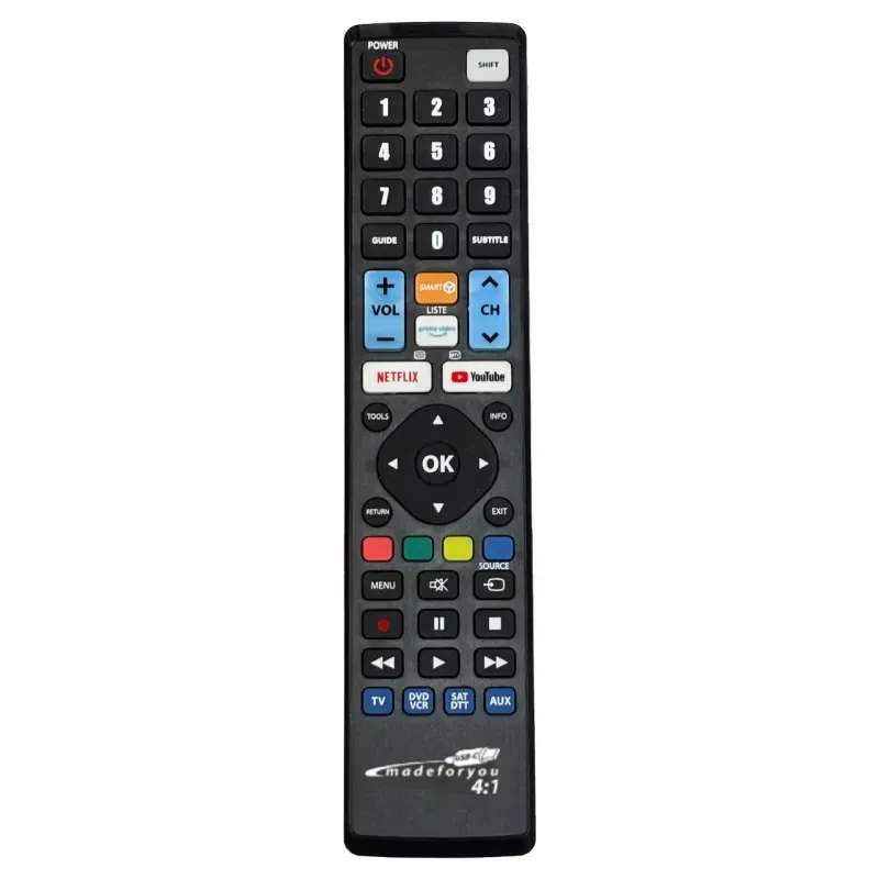 TV, Audio-Video si Foto - Accesorii TV si audio - Telecomenzi - Telecomanda programabila universala 4:1 inclusiv cablu USB-C pentru programare Jollyline (696) - Infinity.ro