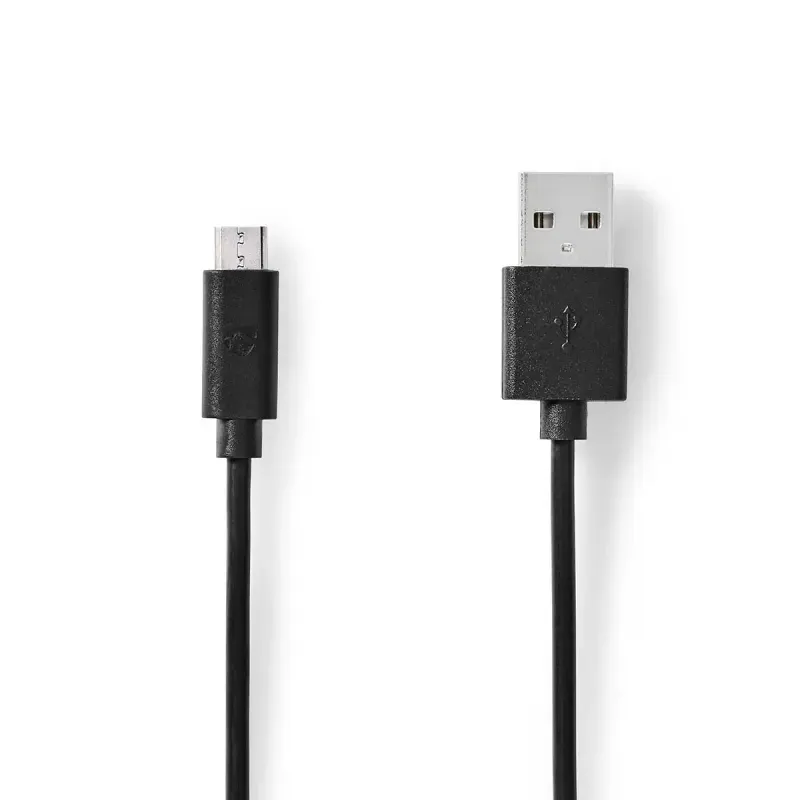 Laptop, Telefoane si Tablete - Telefoane mobile si accesorii - Accesorii Telefoane - Cabluri si adaptoare telefoane - Cablu USB 2.0 USB-A - Micro USB 2m AWG28/24 negru Nedis CCGL60500BK20 - Infinity.ro