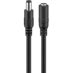 Casa si Gradina - Electrice - Cabluri electrice si conductori - Cablu de extensie DC 5.5x2.1 mama-tata 2x0.5mm 1.5m 5A 140W negru Goobay 76635 - Infinity.ro