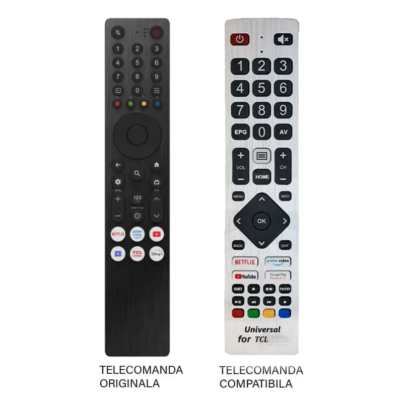 TV, Audio-Video si Foto - Accesorii TV si audio - Telecomenzi - Telecomanda inlocuitoare compatibila TV TCL 40V5C (665) - Infinity.ro