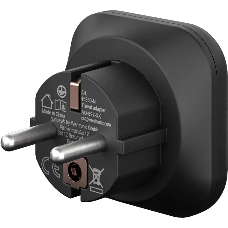 TV, Audio-Video si Foto - Accesorii TV si audio - Cabluri si adaptoare video - Adaptor de alimentare tip F CEE 7/4 - mama America Japonia tip B NEMA 5-15 3pini 15A Goobay 45350 - Infinity.ro