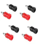 TV, Audio-Video si Foto - Accesorii TV si audio - Cabluri si adaptoare audio - Set 8 mufe mama banana 4mm panou 16mm (4x rosu + 4x negru) Cabletech GNI0205-8 - Infinity.ro
