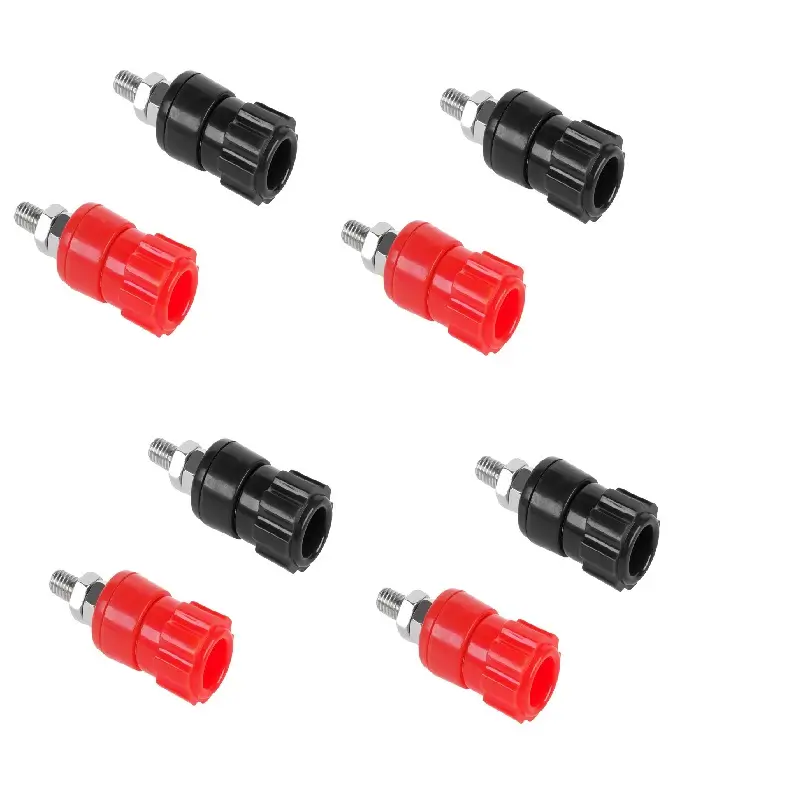TV, Audio-Video si Foto - Accesorii TV si audio - Cabluri si adaptoare audio - Set 8 mufe mama banana 4mm panou 16mm (4x rosu + 4x negru) Cabletech GNI0205-8 - Infinity.ro