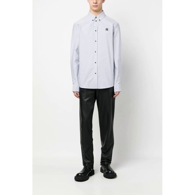 Fashion, accesorii si bijuterii - Barbati - Imbracaminte - Camasi barbati - Camasa cu maneca lunga Karl Lagerfeld Monogram Oxford S INTL Gri deschis - Infinity.ro