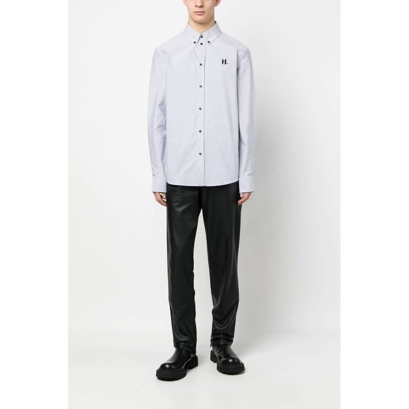 Fashion, accesorii si bijuterii - Barbati - Imbracaminte - Camasi barbati - Camasa cu maneca lunga Karl Lagerfeld Monogram Oxford L INTL Gri deschis - Infinity.ro