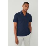 Fashion, accesorii si bijuterii - Barbati - Imbracaminte - Tricouri si bluze barbati - Tricou polo cu bordura Hackett London HM563276 2XL INTL Bleumarin - Infinity.ro