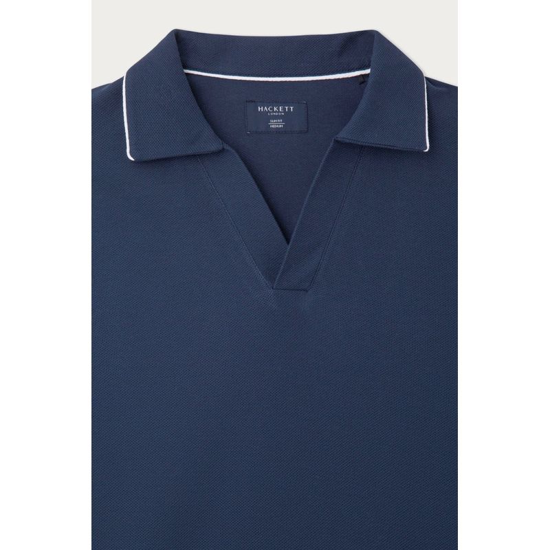Fashion, accesorii si bijuterii - Barbati - Imbracaminte - Tricouri si bluze barbati - Tricou polo cu bordura Hackett London HM563276 2XL INTL Bleumarin - Infinity.ro