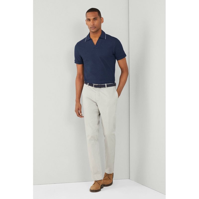 Fashion, accesorii si bijuterii - Barbati - Imbracaminte - Tricouri si bluze barbati - Tricou polo cu bordura Hackett London HM563276 2XL INTL Bleumarin - Infinity.ro