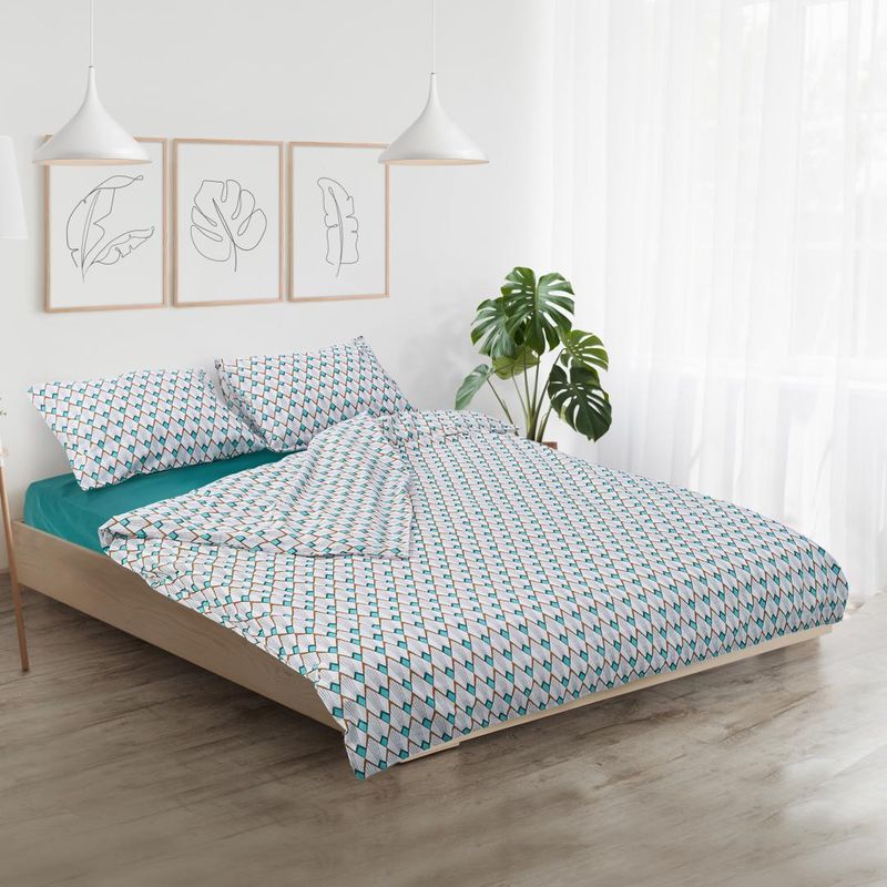 Casa si Gradina - Textile si covoare - Lenjerii de pat - Seturi de lenjerie - Set lenjerie de pat, Heinner, 4 buc, Multicolor - Infinity.ro