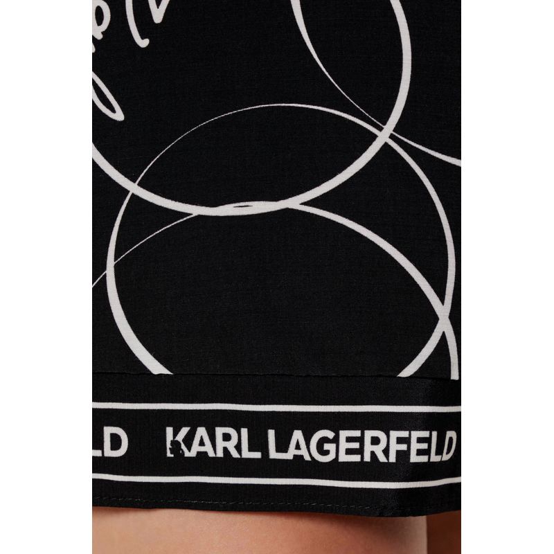 Fashion, accesorii si bijuterii - Femei - Imbracaminte femei - Rochii femei - Rochie  Karl Lagerfeld mini evazata 245W1304 38 EU Negru - Infinity.ro