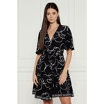 Fashion, accesorii si bijuterii - Femei - Imbracaminte femei - Rochii femei - Rochie  Karl Lagerfeld mini evazata 245W1304 38 EU Negru - Infinity.ro
