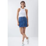 Fashion, accesorii si bijuterii - Femei - Imbracaminte femei - Fuste femei - Fusta de blugi Salsa Jeans Push In Secret Glamour 36 Albastru - Infinity.ro
