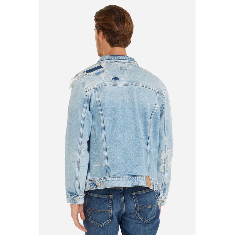 Fashion, accesorii si bijuterii - Barbati - Imbracaminte - Jachete si geci barbati - Geaca de blugi Tommy Jeans Ryan Regular Trucker DM0DM19356 Albastru XL INTL - Infinity.ro