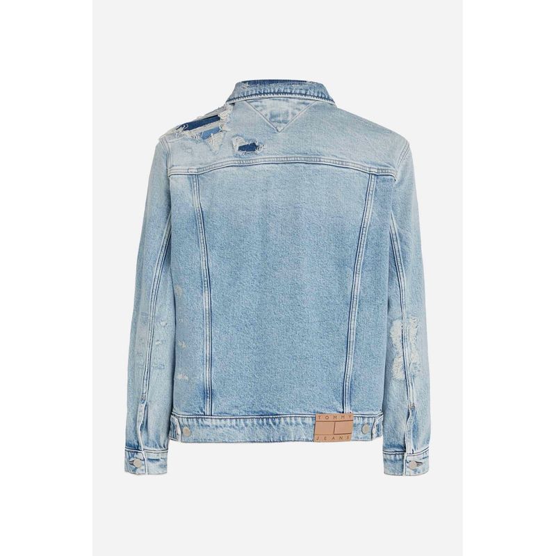Fashion, accesorii si bijuterii - Barbati - Imbracaminte - Jachete si geci barbati - Geaca de blugi Tommy Jeans Ryan Regular Trucker DM0DM19356 Albastru XL INTL - Infinity.ro