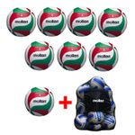 Sport si Outdoor - Sporturi de echipa - Accesorii si echipamente volei - Pachet 8 Mingi Volei Molten V5M2000 + Geanta Transport Molten SPB - Infinity.ro