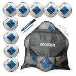 Sport si Outdoor - Sporturi de echipa - Fotbal - Mingi fotbal - Set 9 mingi fotbal Molten F5N1710 marimea 5, sac transport Molten, pompa Molten - Infinity.ro