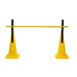 Sport si Outdoor - Accesorii si echipamente sportive - Accesorii antrenament si tabele tactice - Gardulet antrenament Team Sport 2 conuri galbene+ baston, inaltime 84 cm - Infinity.ro