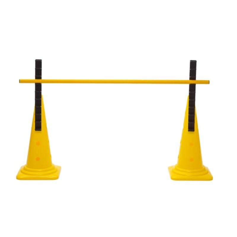 Sport si Outdoor - Accesorii si echipamente sportive - Accesorii antrenament si tabele tactice - Gardulet antrenament Team Sport 2 conuri galbene+ baston, inaltime 84 cm - Infinity.ro