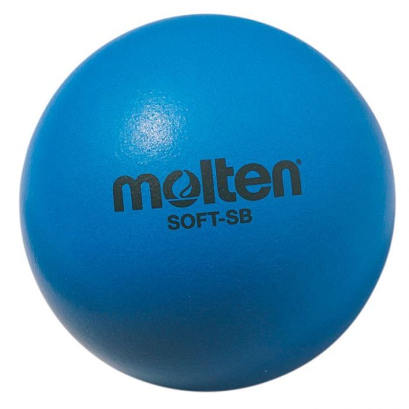 Sport si Outdoor - Fitness - Accesorii fitness - Mingi de fitness - Minge din spuma Molten, Soft-SB - diametru 180 mm, greutate 130 gr, albastra - Infinity.ro