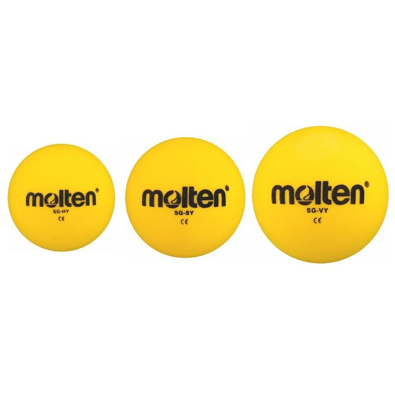 Sport si Outdoor - Fitness - Accesorii fitness - Mingi de fitness - Minge soft Molten SG-HY din burete,  Ø 160  mm, 125 gr, galben - Infinity.ro