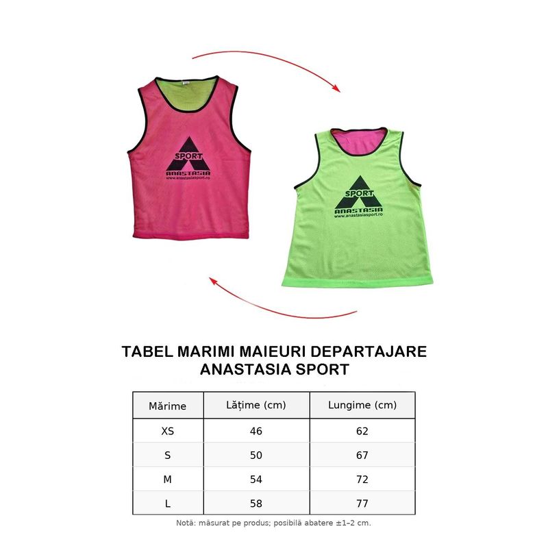 Sport si Outdoor - Echipament Sportiv - Imbracaminte sport - Maiouri sport - Maieu departajare Anastasia Sport fata dubla roz / verde, marime XS - Infinity.ro