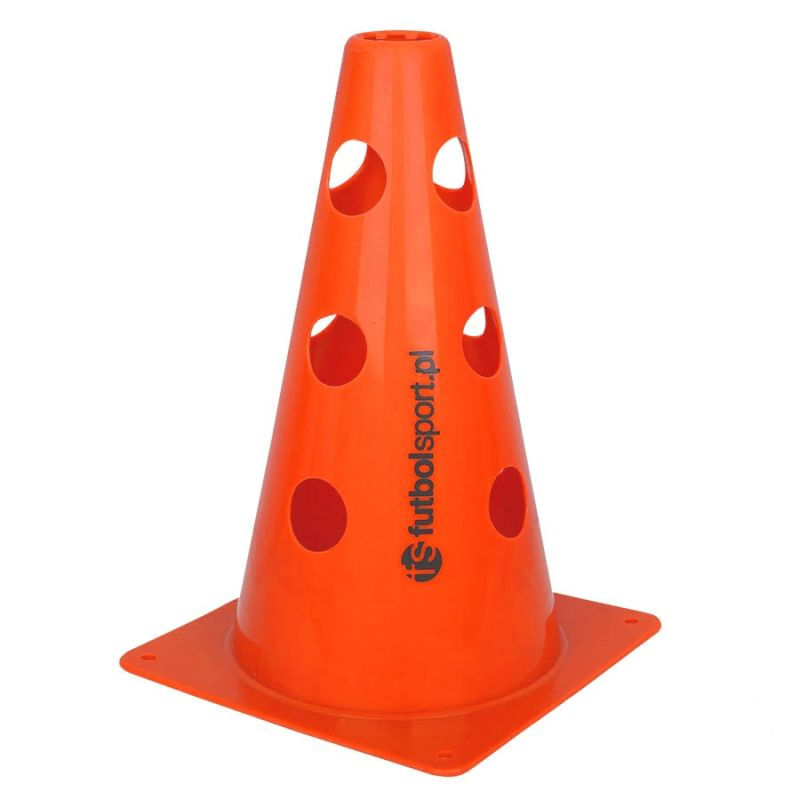 Sport si Outdoor - Accesorii si echipamente sportive - Accesorii antrenament si tabele tactice - Set 10 conuri antrenament Sportech, 30 cm, cu gauri, portocalii - Infinity.ro