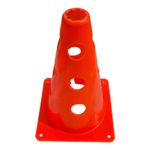 Sport si Outdoor - Accesorii si echipamente sportive - Accesorii antrenament si tabele tactice - Set 10 conuri antrenament Sportech, 30 cm, cu gauri, portocalii - Infinity.ro