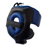 Sport si Outdoor - Sporturi de contact - Saci de box si accesorii - Casca box Anastasia Sport, piele naturala, marime L/XL, culoare albastru cu negru - Infinity.ro
