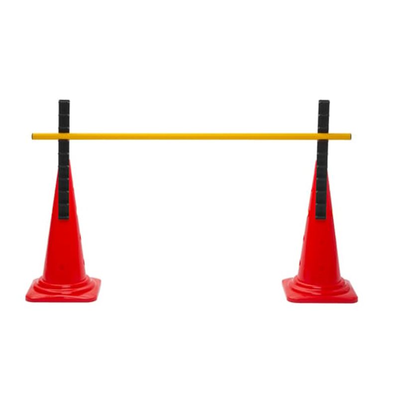 Sport si Outdoor - Accesorii si echipamente sportive - Accesorii antrenament si tabele tactice - Gardulet antrenament Team Sport 2 conuri rosii+ baston, inaltime 84 cm - Infinity.ro