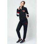 Fashion, accesorii si bijuterii - Femei - Imbracaminte femei - Costume si compleuri femei - Trening dama Lotto LA6075, set sport cu bluza si pantaloni XL INTL Negru - Infinity.ro